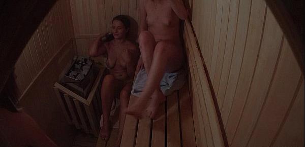  Girls Flirting in the Sauna